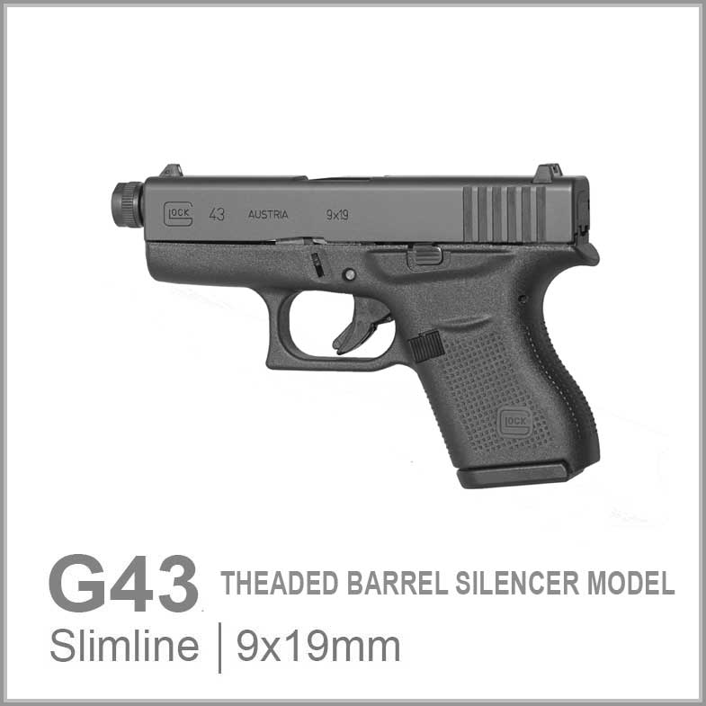 Glock 43 SIL | G 43 with treaded barrel | The Glock Shop