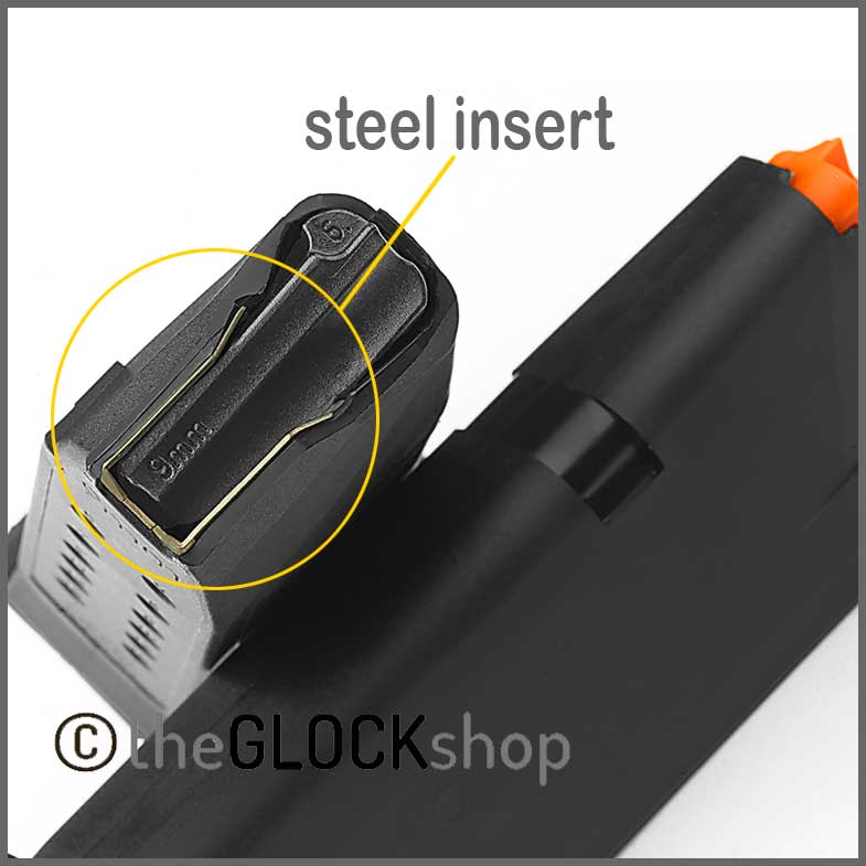 Glock Magazine Steel Insert Detail Image